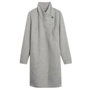 Banana Republic Double Cloth Cocoon Coat, Grey, Size M